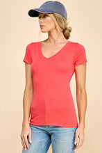 Load image into Gallery viewer, Short Sleeve V-Neck Tunic Top