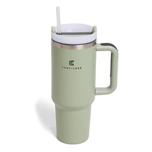Load image into Gallery viewer, Solid Colored 40oz ComfyLuxe Tumbler with Handle and Straw