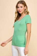 Load image into Gallery viewer, Short Sleeve V-Neck Tunic Top