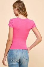 Load image into Gallery viewer, Short Sleeve Crew Neck Ribbed Crop
