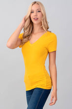 Load image into Gallery viewer, Short Sleeve V-Neck Tunic Top