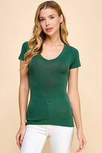 Load image into Gallery viewer, Short Sleeve V-Neck Tunic Top