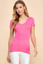 Load image into Gallery viewer, Short Sleeve V-Neck Tunic Top