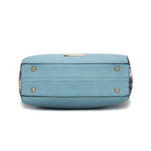 Load image into Gallery viewer, MKF Joelle Faux-Snake Embossed Tote bag with Wallet by Mia K: Baby Blue
