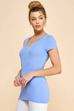 Load image into Gallery viewer, Short Sleeve V-Neck Tunic Top