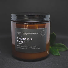 Load image into Gallery viewer, Oakmoss & Amber Soy Wax Candle (2 Size Options)