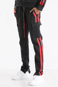 Two Stripe Cargo Pocket Track Pant Jogger