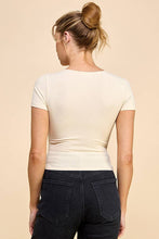 Load image into Gallery viewer, Short Sleeve Henry Button Detail Top