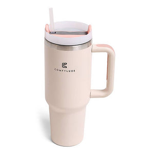 Solid Colored 40oz ComfyLuxe Tumbler with Handle and Straw