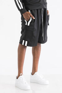 Two Stripe Cargo Pocket Shorts