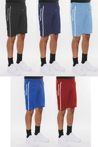 Mens Dual Striped Tape Active Shorts
