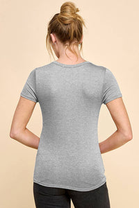 Crew Neck Short Sleeve Basic Top