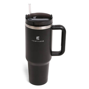 Solid Colored 40oz ComfyLuxe Tumbler with Handle and Straw