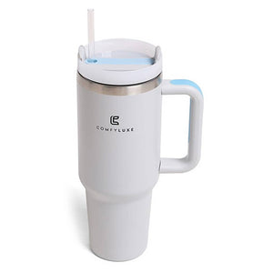 Solid Colored 40oz ComfyLuxe Tumbler with Handle and Straw