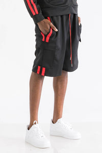 Two Stripe Cargo Pocket Shorts