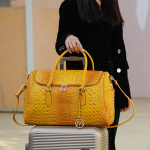 Rina Crocodile Embossed Women’s Duffle Bag by Mia K