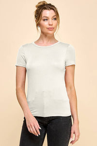 Crew Neck Short Sleeve Basic Top