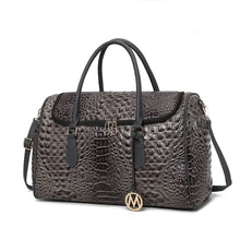 Load image into Gallery viewer, Rina Crocodile Embossed Women’s Duffle Bag by Mia K