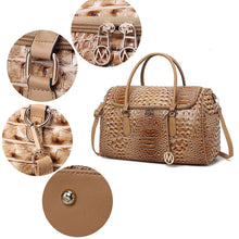 Load image into Gallery viewer, Rina Crocodile Embossed Women’s Duffle Bag by Mia K