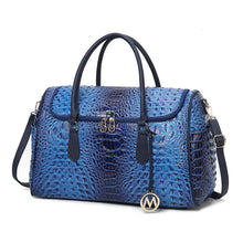 Load image into Gallery viewer, Rina Crocodile Embossed Women’s Duffle Bag by Mia K