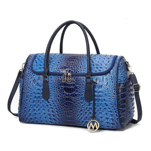 Rina Crocodile Embossed Women’s Duffle Bag by Mia K