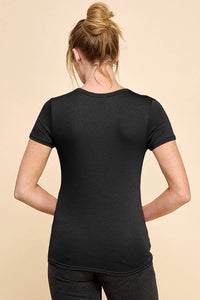 Crew Neck Short Sleeve Basic Top