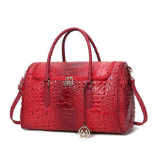 Load image into Gallery viewer, Rina Crocodile Embossed Women’s Duffle Bag by Mia K