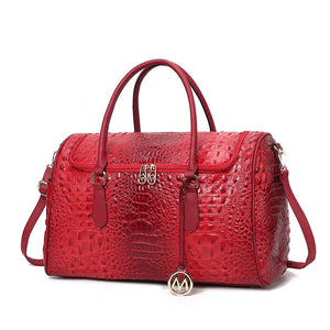 Rina Crocodile Embossed Women’s Duffle Bag by Mia K