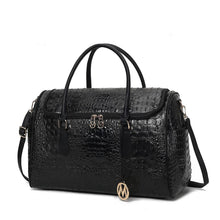 Load image into Gallery viewer, Rina Crocodile Embossed Women’s Duffle Bag by Mia K