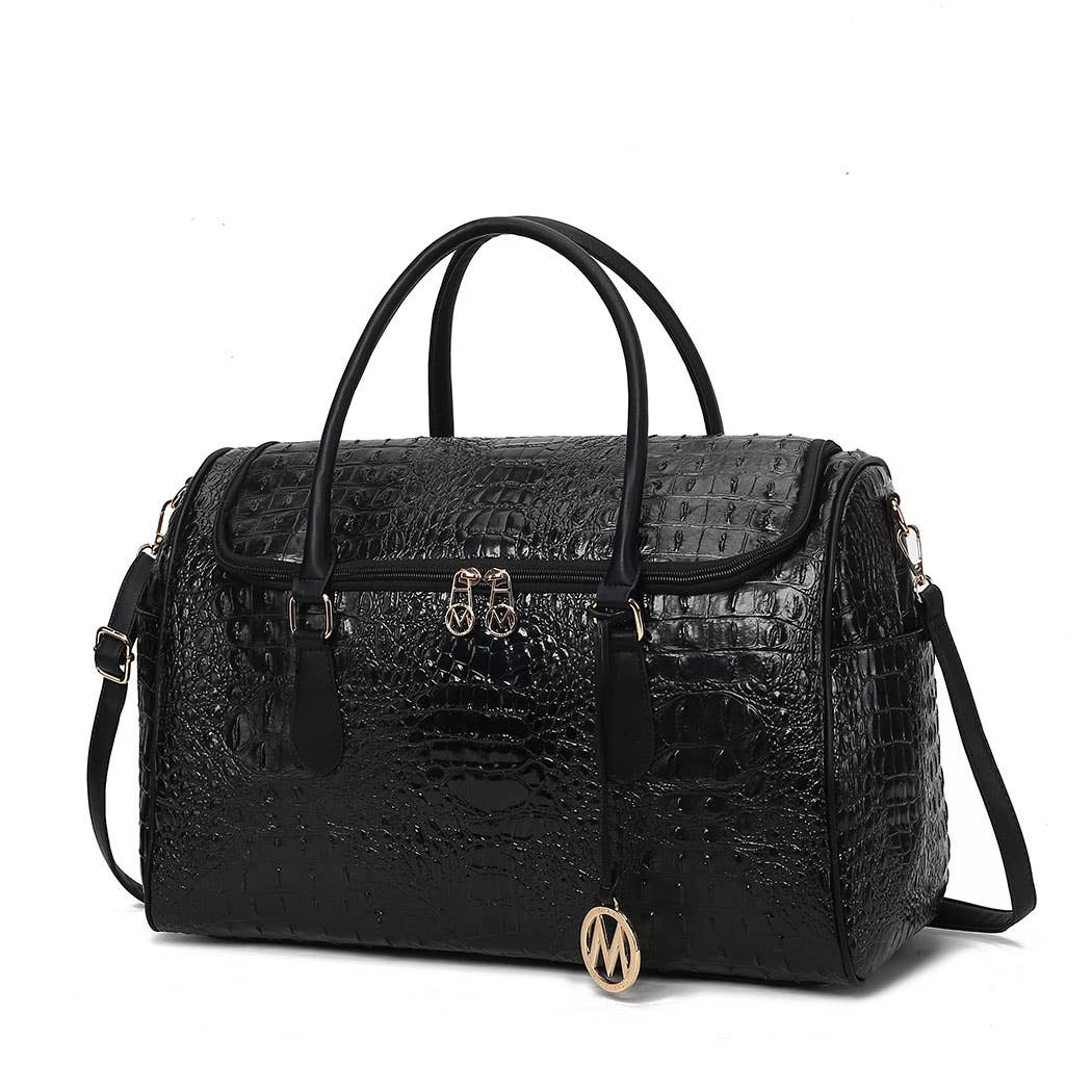 Rina Crocodile Embossed Women’s Duffle Bag by Mia K
