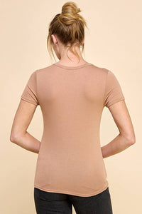 Crew Neck Short Sleeve Basic Top