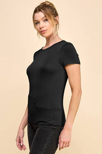 Crew Neck Short Sleeve Basic Top