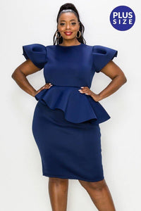 Scuba Peplum Dress