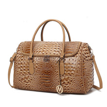 Load image into Gallery viewer, Rina Crocodile Embossed Women’s Duffle Bag by Mia K