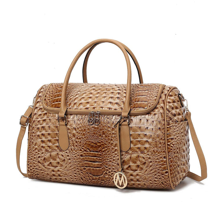 Rina Crocodile Embossed Women’s Duffle Bag by Mia K