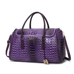 Rina Crocodile Embossed Women’s Duffle Bag by Mia K