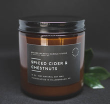 Load image into Gallery viewer, Spiced Cider &amp; Chestnuts Soy Wax Candle (2 Size Options)