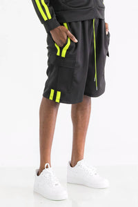 Two Stripe Cargo Pocket Shorts