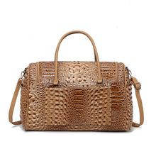 Load image into Gallery viewer, Rina Crocodile Embossed Women’s Duffle Bag by Mia K