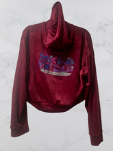 Load image into Gallery viewer, black panther wakanda forever Hoodie Channel your inner warrior with this Wakanda Forever Velour Graphic Zip-Up Hoodie. Made of velour fabric, the super-soft hoodie is comfy and stylish, while added spandex in the construction helps it to stretch and move with you whether you&#39;re heading to the gym, the store or staying at home.