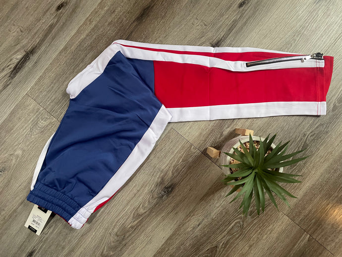 Men Color Block Slim Fit Track Pants